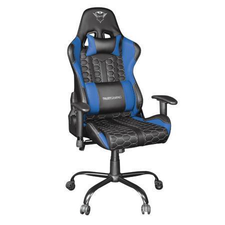Herní židle "GXT 708B Resto", umělá kůže, modrá, TRUST 24435