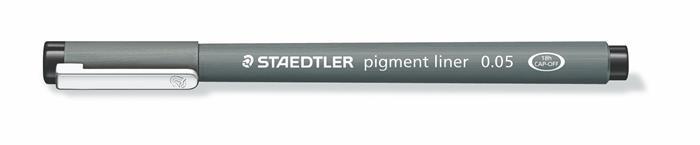 Liner "Pigment Liner", černá, 0,05 mm, STAEDTLER
