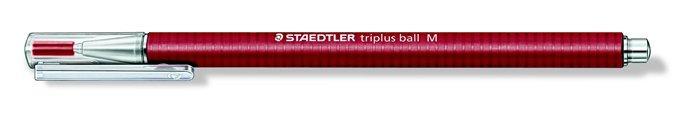 Kuličkové pero "Triplus M", červená, 0,5 mm, s uzávěrem, STAEDTLER