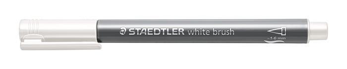 Štětcový fix "Design Journey Metallic Brush", bílá, 1-6 mm, STAEDTLER 8321-0