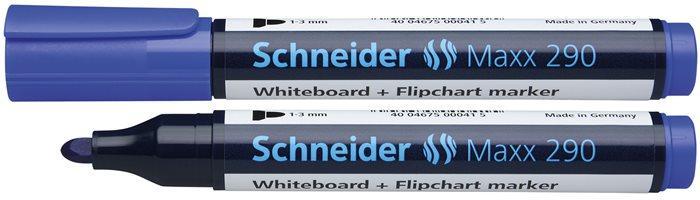 Popisovač na bílou tabuli a flipchart "Maxx 290", modrá, 1-3 mm, kuželový hrot, SCHNEIDER 129003
