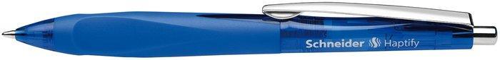 Kuličkové pero "Haptify", tmavě modrá, 0,5mm, stiskací mechanismus, SCHNEIDER
