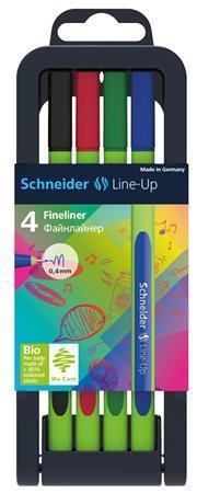 Finelinery "Line-Up", sada 4ks různých barev, 0,4 mm, SCHNEIDER
