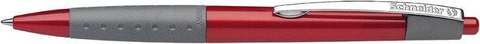 Kuličkové pero "Loox", červená, 0,5mm, stiskací mechanismus, SCHNEIDER