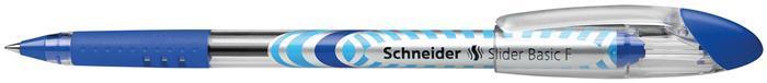 Kuličkové pero "Slider F", modrá, F, 0,3mm, s uzávěrem, SCHNEIDER