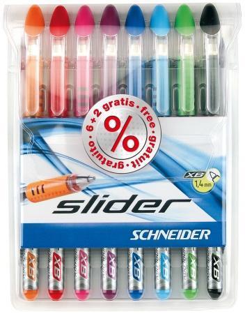 Ballpoint pen set, 0,7 mm, SCHNEIDER "Slider XB", assorted colours