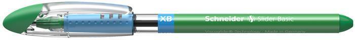 Kuličkové pero "Slider XB", zelená, 0,7 mm, s uzávěrem, SCHNEIDER 151204