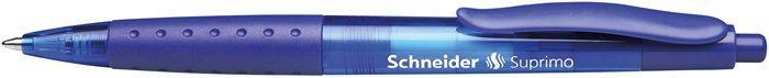 Kuličkové pero "Suprimo", modrá, 0,5mm, stiskací mechanismus, SCHNEIDER