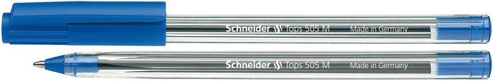 Kuličkové pero "Tops 505 M", modrá, 0,5mm, s uzávěrem, SCHNEIDER