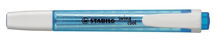 Zvýrazňovač, "Swing Cool", modrá, 1-4 mm, STABILO