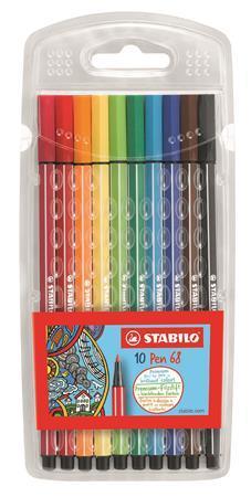 Fixy "Pen 68", 10 barev, 1mm, STABILO