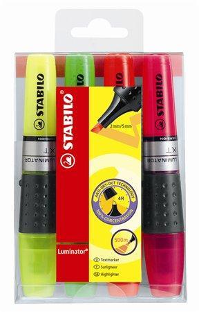 Zvýrazňovač "Luminator", 4 barvy, 2-5 mm, STABILO