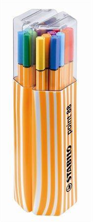 Liner "Point 88 Twister Pack", 20 barev, 0,4mm, v plastovém obalu, STABILO