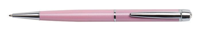 Kuličkové pero "Lille Pen", růžová, bílý krystal SWAROVSKI®, 13 cm, ART CRYSTELLA® 1805XGL061
