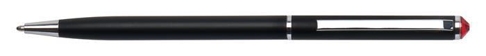 Kuličkové pero "SWS SLIM", černá, červený krystal SWAROVSKI®, 13 cm, ART CRYSTELLA® 1805XGS507