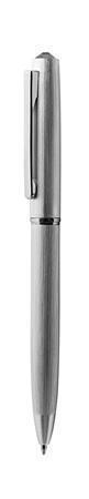 Kuličkové pero "Oslo", stříbrná, černý krystal SWAROVSKI®, 13 cm, ART CRYSTELLA® 1805XGO220
