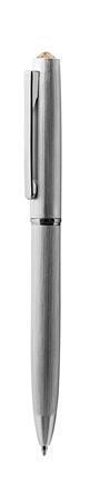 Kuličkové pero "Oslo", stříbrná, zlatý krystal SWAROVSKI®, 13 cm, ART CRYSTELLA® 1805XGO239