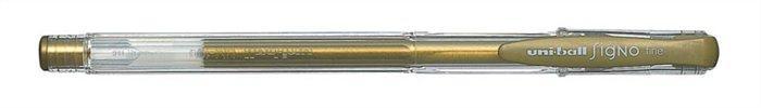 Gelové pero "UM-100 Signo Fine", zlatá, 0,4mm, s uzávěrem, UNI