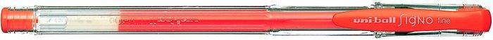 Gelové pero "UM-100 Signo Fine", fluorescenční oranžová, 0,4mm, s uzávěrem, UNI