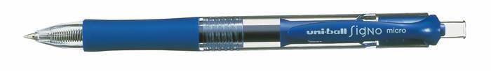 Gelové pero "UM-152", modrá, 0,3mm, stiskací mechanismus, UNI