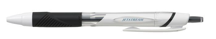 Kuličkové pero "SXN-155 Jetstream", bílé tělo, černá, 0,35 mm, stiskací mechanismus, UNI