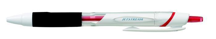 Kuličkové pero "SXN-155 Jetstream", bílé tělo, červená, 0,35 mm, stiskací mechanismus, UNI