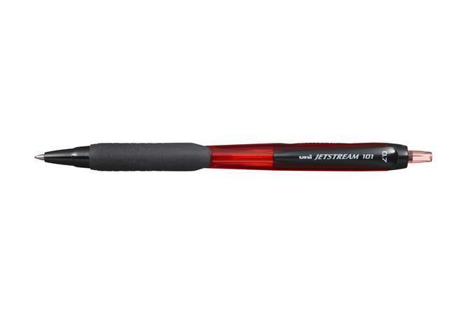 Kuličkové pero "SXN-101 Jetstream", červená, stiskací mechanismus, 0,35 mm, UNI 2USXN101P