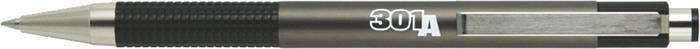 26341 Kuličkové pero "F301", modrá, 0,24 mm, stiskací mechanismus, antracitové tělo, ZEBRA