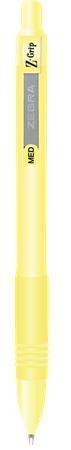 Kuličkové pero "Z-Grip Pastel", žlutá, 0,27 mm, stiskací mechanismus, ZEBRA 91805