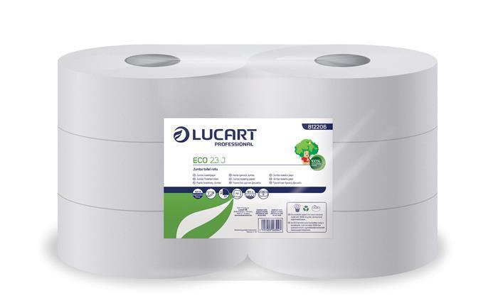 Toaletní papír "Eco", bílý, 170 m, průměr 23 cm, 2 vrstvý, LUCART 