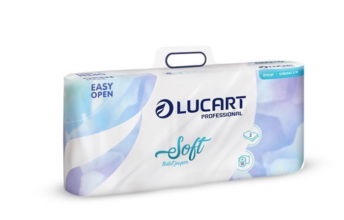 Toaletní papír "Soft", bílá, dvouvrstvý, malé role, 10 rolí, LUCART