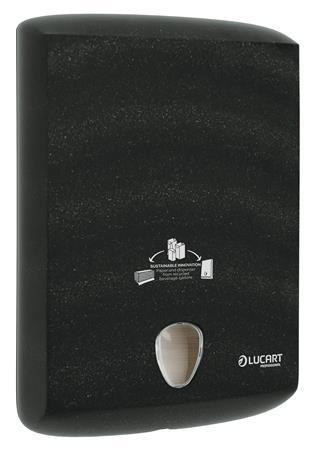 Zásobník na papírové ručníky "EcoNatural", černá, 40 x 29 x 13 cm, LUCART 892343