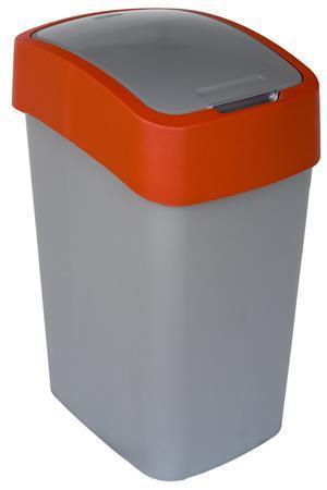 Odpadkový koš, červená-šedá, na tříděný odpad, 50 l, CURVER 195024