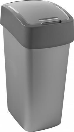 Odpadkový koš s výklopným víkem "Flipbin", šedá, 50 l, CURVER 186181