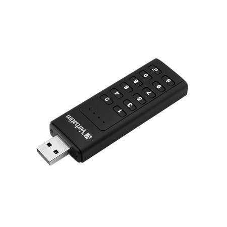 USB flash disk "Keypad Secure", USB 3.0, 128GB, šifrovaný heslem, 160/150Mb/s, VERBATIM
