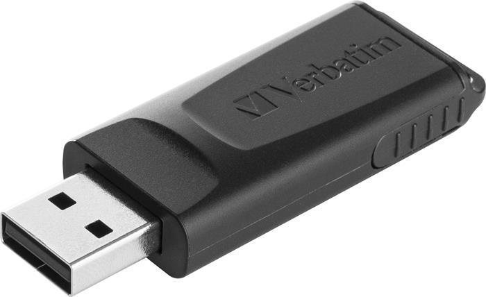 Pendrive "Slider", černá, 128GB, USB 2.0, VERBATIM