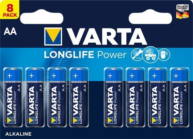 Baterie "Longlife Power", AA, 8 ks, VARTA