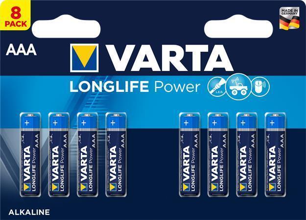 Baterie "Longlife Power", AAA, 8 ks, VARTA