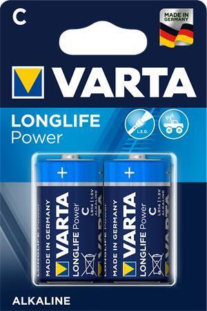 Baterie "Longlife Power", C (malý monočlánek), 2 ks, VARTA