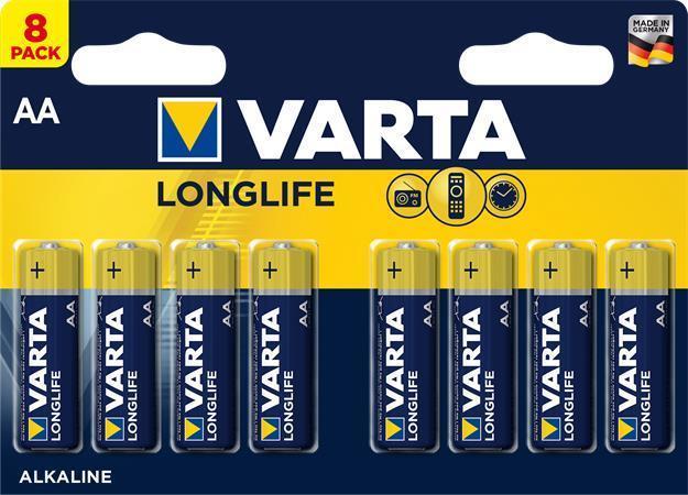 Baterie "Longlife", AA, 8 ks, VARTA