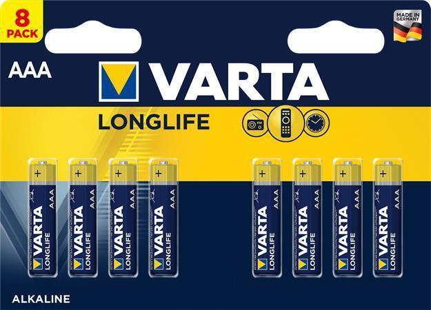 Baterie "Longlife", AAA, 8 ks, VARTA