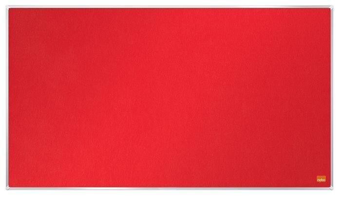 Širokoúhlá textilní nástěnka "Impression Pro", červená, 40 "/ 89 x 50 cm, hliníkový rám, NOBO 191542