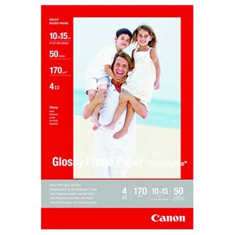 Canon Photo paper glossy, foto papír, lesklý, bílý, 10x15cm, 4x6", 210 g/m2, 10 ks, GP-501, inkoustový