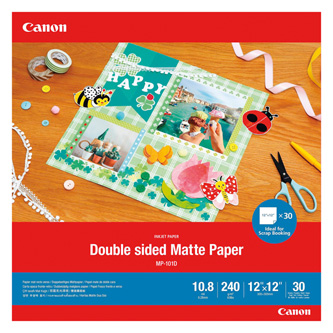 Canon Matte Photo Paper, foto papír, matný, bílý, 12x12cm, 240 g/m2, 30 ks, MP-101D, inkoustový