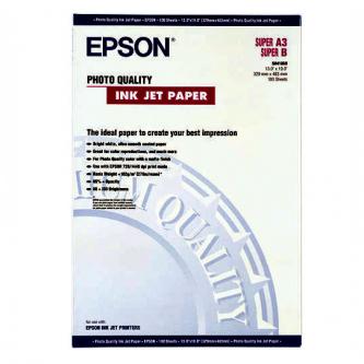 Epson Photo Quality InkJet Paper, foto papír, matný, bílý, Stylus Pro XL, XL+,1500, Laser 15, A3+, 104 g/m2, 720dpi, 100 ks, C13S0