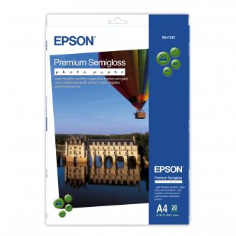 Epson Premium Semigloss Photo Paper, foto papír, pololesklý, bílý, Stylus Photo 880, 2100, A4, 251 g/m2, 20 ks, C13S041332, inkous