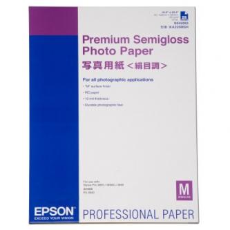 Epson Premium Semigloss Photo Paper, foto papír, pololesklý, bílý, Stylus Photo 1270, 2000P, A2, 251 g/m2, 25 ks, C13S042093, inko