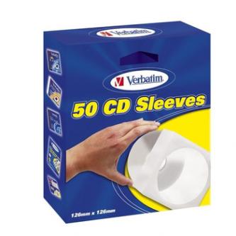Box na 1 ks CD, papír, bílý, 50-pack