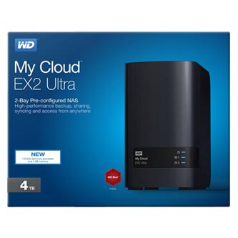 Externí úložiště NAS, Western Digital, 3.5&quot;, 4TB, My Cloud EX2 Ultra, USB 3.0/RJ45, WDBVBZ0040JCH-EESN, černý