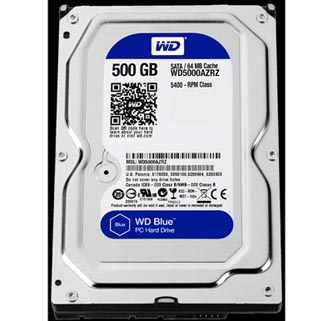 Western Digital interní pevný disk, WD Blue, 3.5&quot;, SATA III, 0,5TB, 500GB, WD5000AZRZ